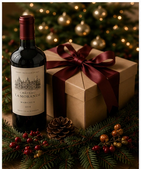 Festive wine gift hamper for client Christmas gifts