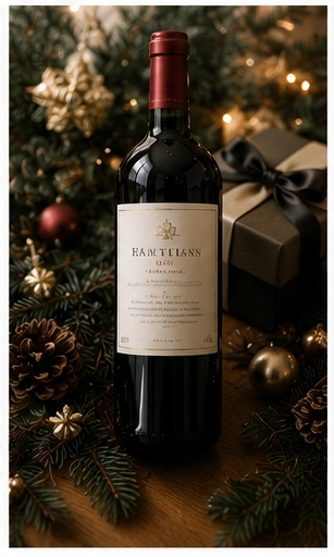 Festive wine gift hamper for client Christmas gifts
