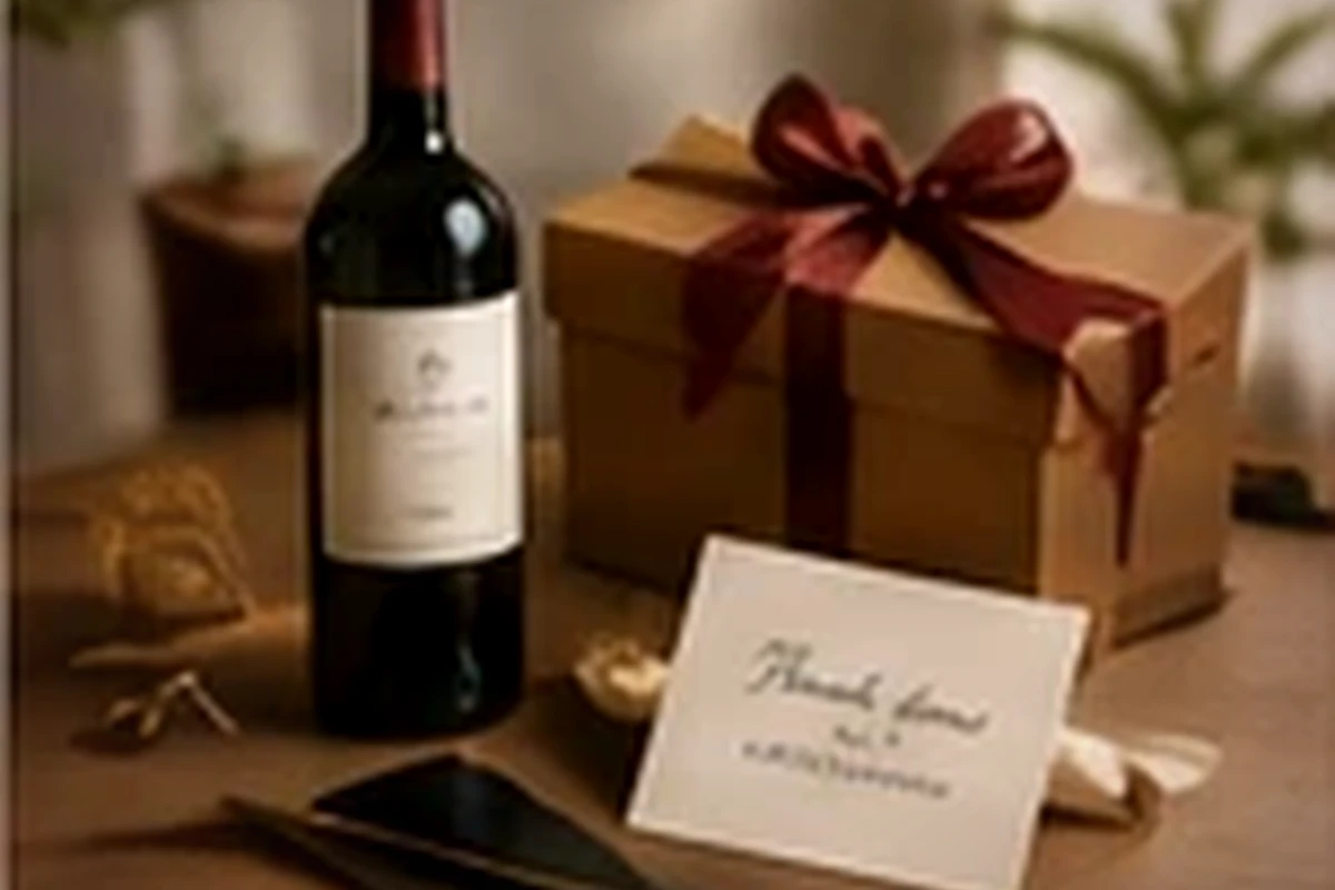 Wine bottle and gift box for corporate gifting