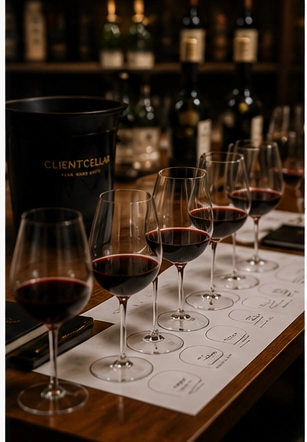 Wine tasting table for a corporate event in London