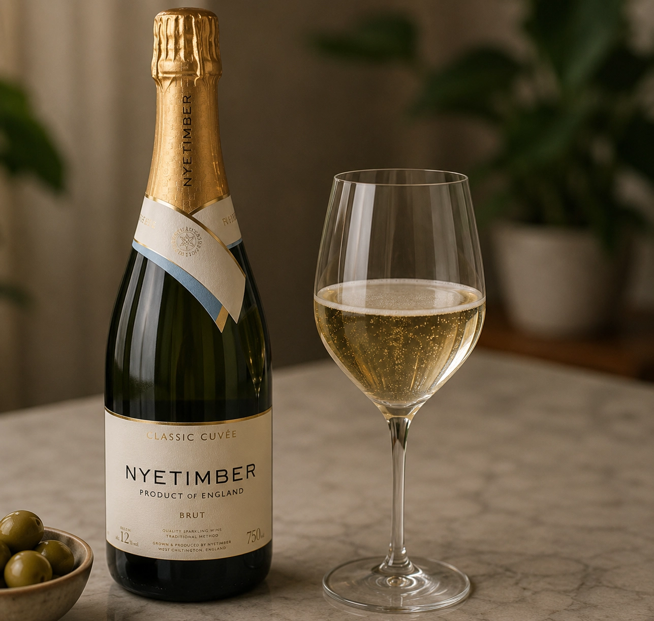 English sparkling wine bottle for corporate gifting
