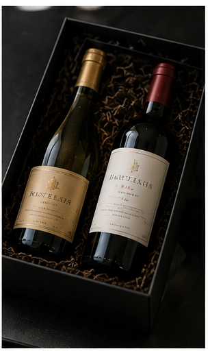 Wine bottle and gift box for corporate gifting