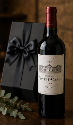 Premium wine gift with approval notes for a client